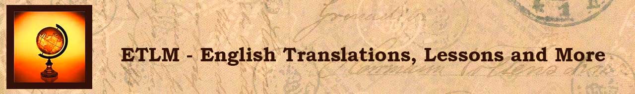 ETLM English Translations, Lessons and More